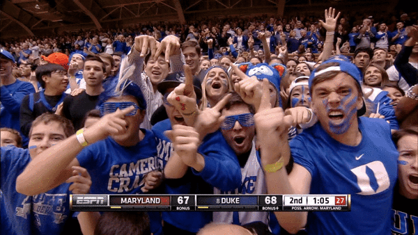 Cameron Crazies are rooting for our scientists too!