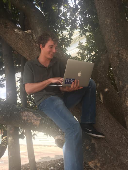 Daniel Egitto in a tree